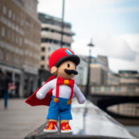 Super Mario dressed in new outfit in London